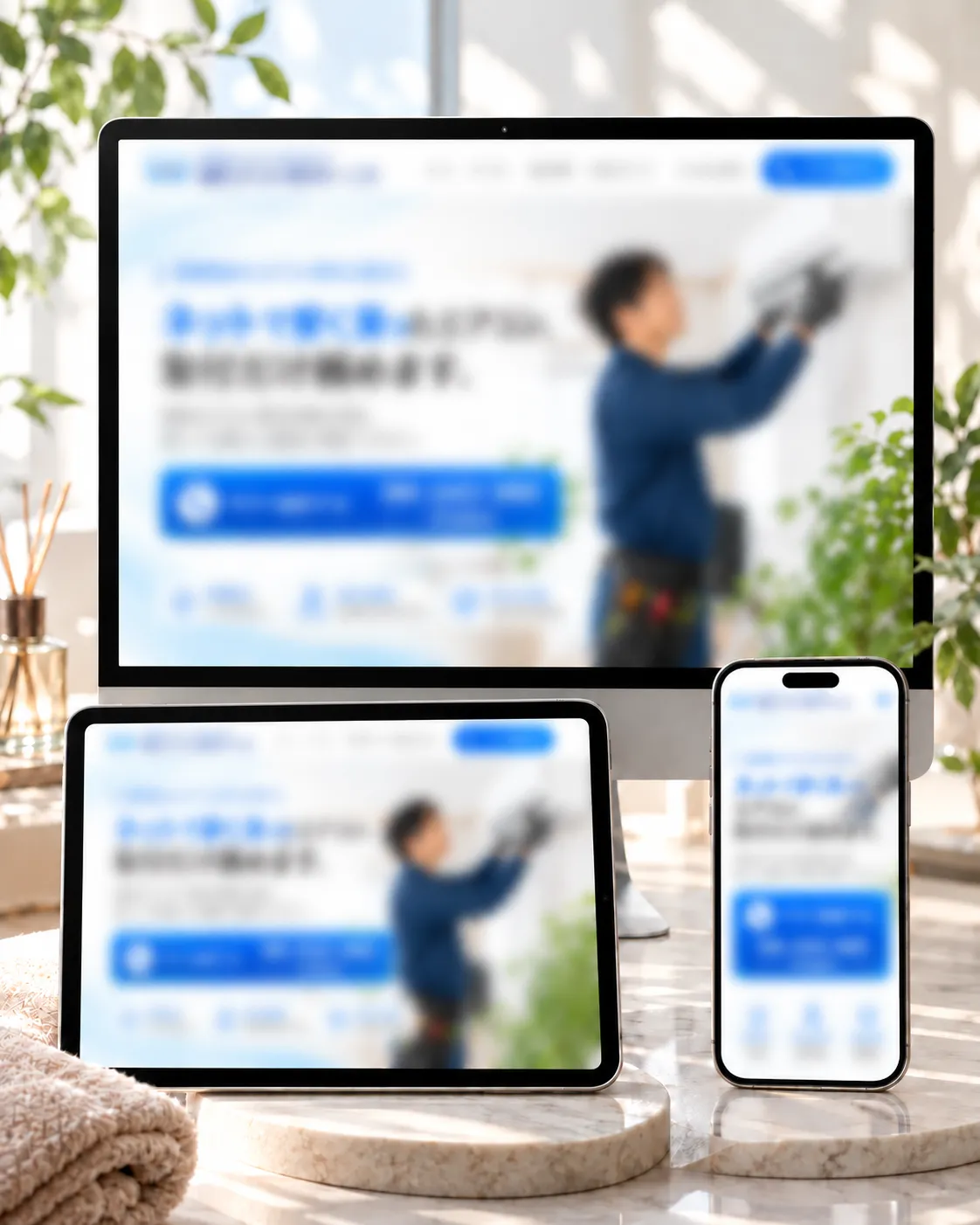 福岡県のエアコン取付事業者のホームページ制作事例